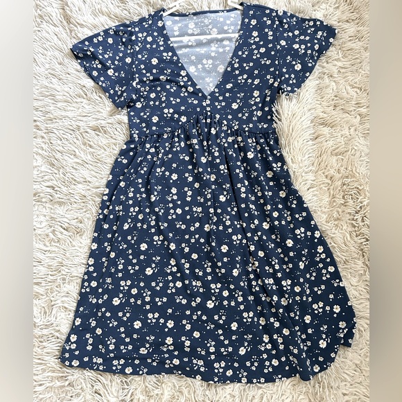 Aeropostale Blue Floral Spring Dress - Medium - Picture 1 of 4